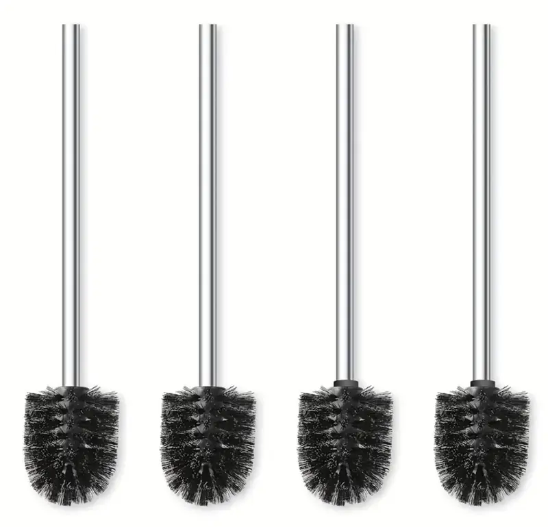 4 Set Toilettebürste + Stiel Edelstahl