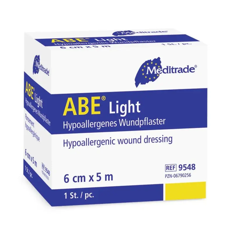 ABE light - Wundschnellverband - Hypoallergener und elastischer Wundschnellverband, 4 cm x 5 m - 1 Stück