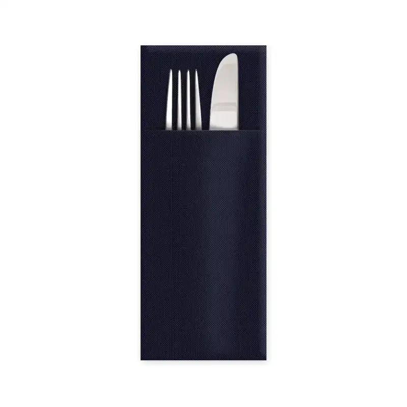 Airlaid Besteckserviette CutleryStar PREMIUM Schwarz (40 x 32 cm) – 50 Stück
