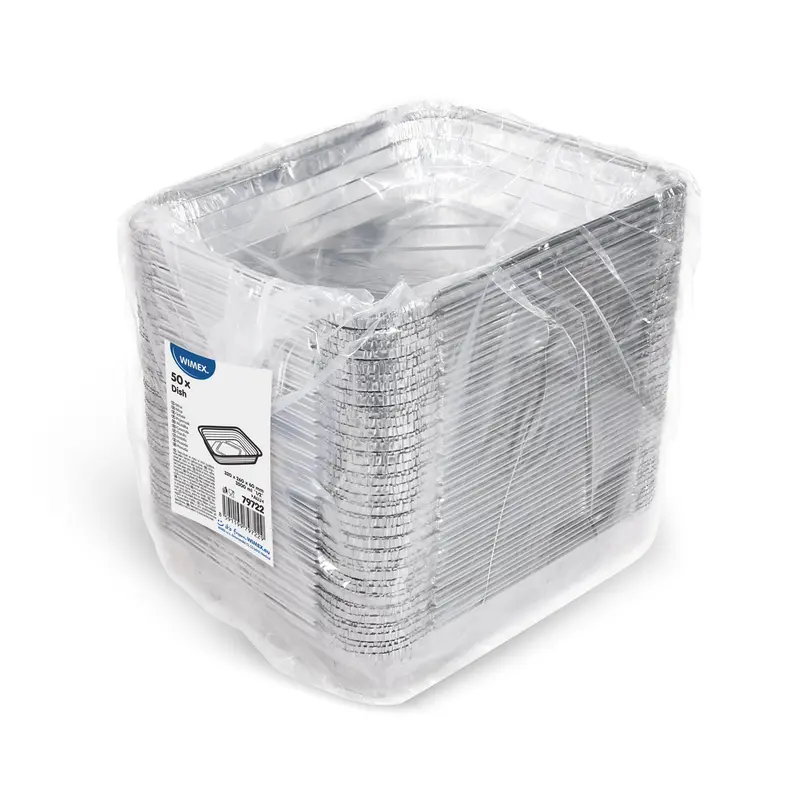Alu-Gastronorm-Schalen GN 1/2 eckig | 3500ml | 50 Stück Packung