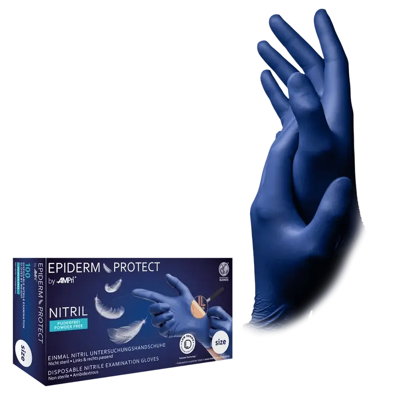 AMPri Epiderm Protect Med-Comfort Nitril Einmalhandschuhe blau Gr. XS–XL
