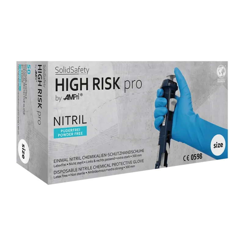 AMPri Solidsafety AMPri High Risk Pro Nitril Einmalhandschuhe blau
