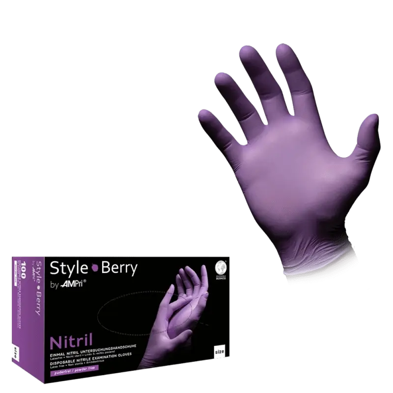 AMPri Style Berry Med-Comfort Nitril Einmalhandschuhe flieder Gr. XS–XL