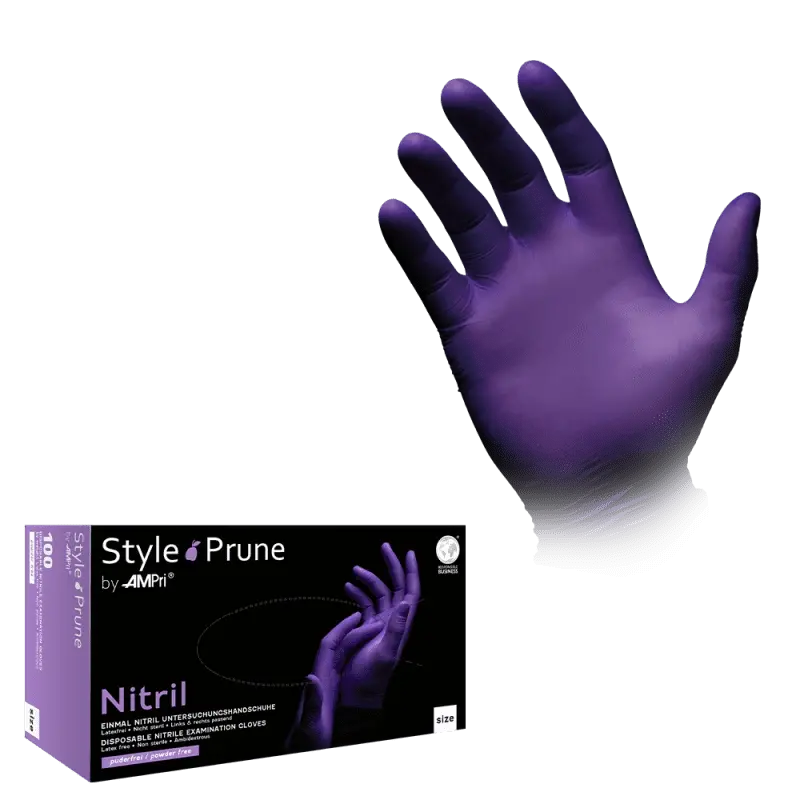 AMPri Style Prune Med-Comfort Nitril Einmalhandschuhe lila Gr. XS–XL