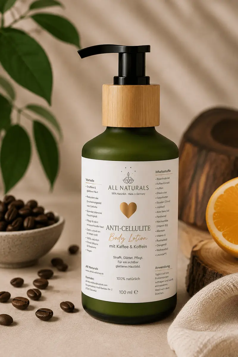 Anti-Cellulite Body Lotion mit Kaffee & Koffein – Straffende natürliche Körperpflege