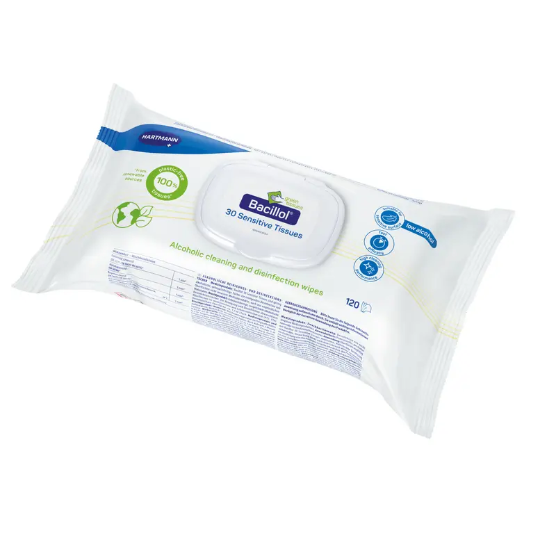 Bacillol® 30 Sensitive Green Tissues Flowpack (120 Tücher)