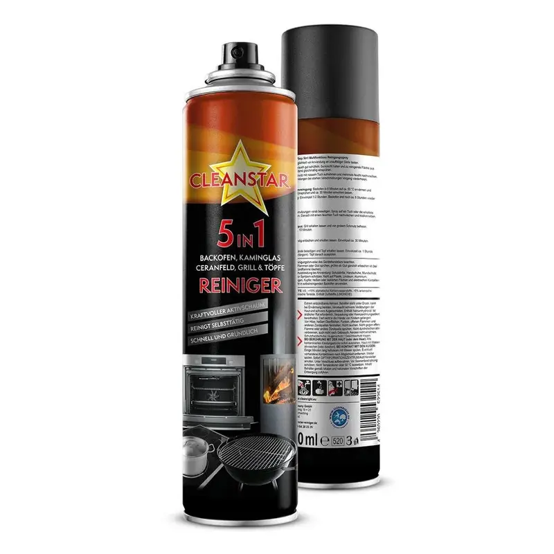 Backofenreiniger | 5 in 1 | CLEANSTAR | 400ml | Ceranfeld, Grill, Töpfe, Kamin