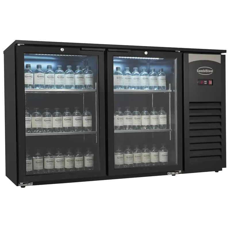 Barkühler 2 Glastüren Schwarz 305L - 1434x520x860 mm - 0,25 kW