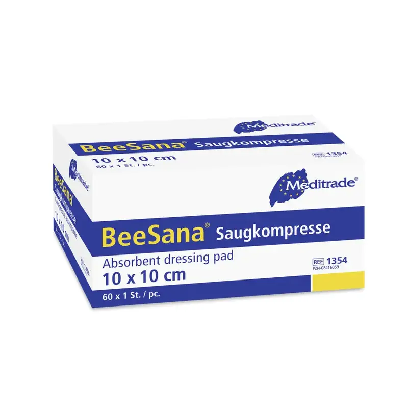 BeeSana® Saugkompresse, steril, 10 x 10 cm