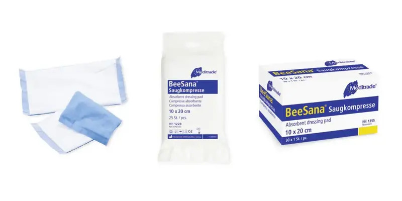BeeSana® Saugkompresse, steril, 30 Stück