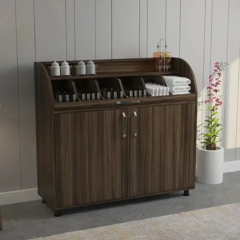 Besteckschrank in Holzoptik - 105 cm