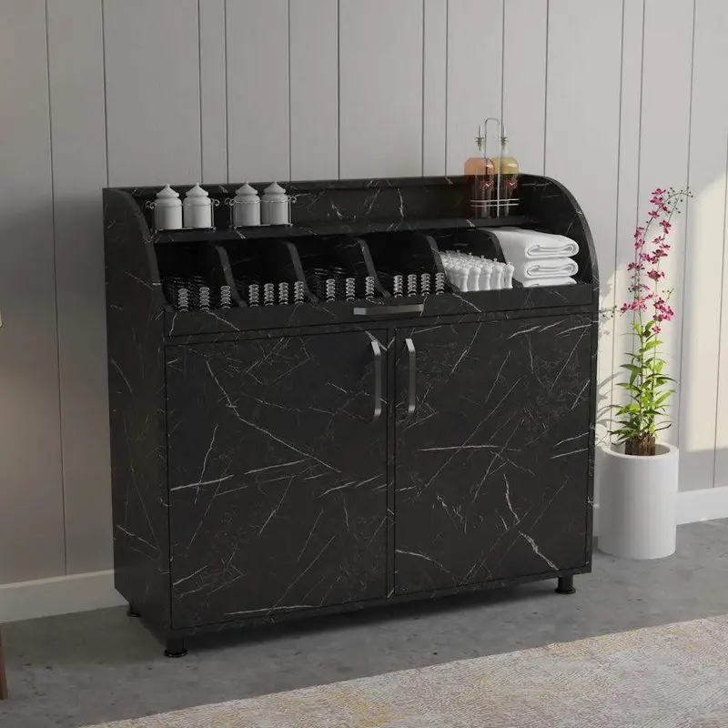 Besteckschrank in Marmoroptik - 105 cm