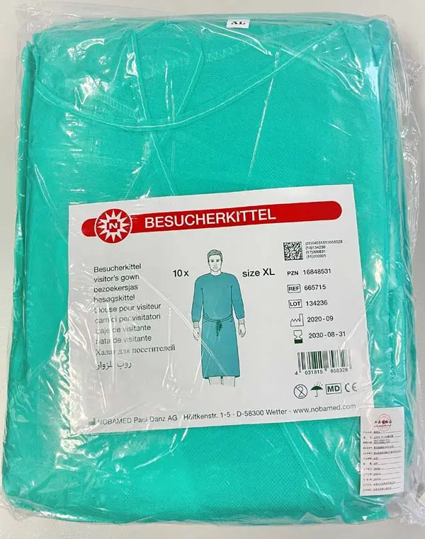Besucherkittel | grün | 10 Stück