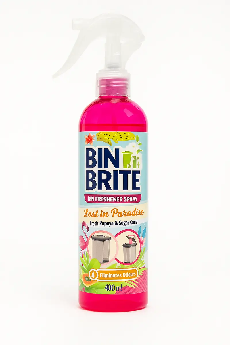 Bin Brite Vuilnisbakverfrisser Spray – Lost in Paradise | 400ml | Papaja & Suikerriet