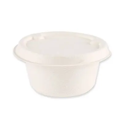 Bio Dressingbecher, rund | Zuckerrohr, weiss, 60 ml, Karton mit 500 Stück - Artikel 41106