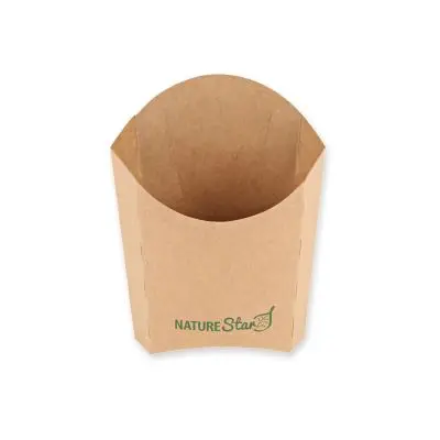 Bio Pommes-Schütten | Kraftpapier/PE, FSC®-Mix,braun ,Karton mit 1000 Stück - Artikel 417721