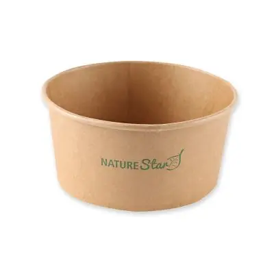 Bio Salatschalen Caesar | Kraftpapier/PE, FSC®-Mix, braun, Karton mit 300 Stück - Artikel 417100