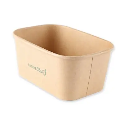 Bio Schalen Takeaway | Kraftpapier/PE, FSC®-Mix, braun, Karton mit 300 Stück - Artikel 517410