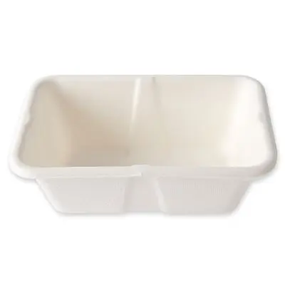 Bio Schalen | Zuckerrohr, weiss,400 ml, Karton mit 1000 Stück - Artikel 41158
