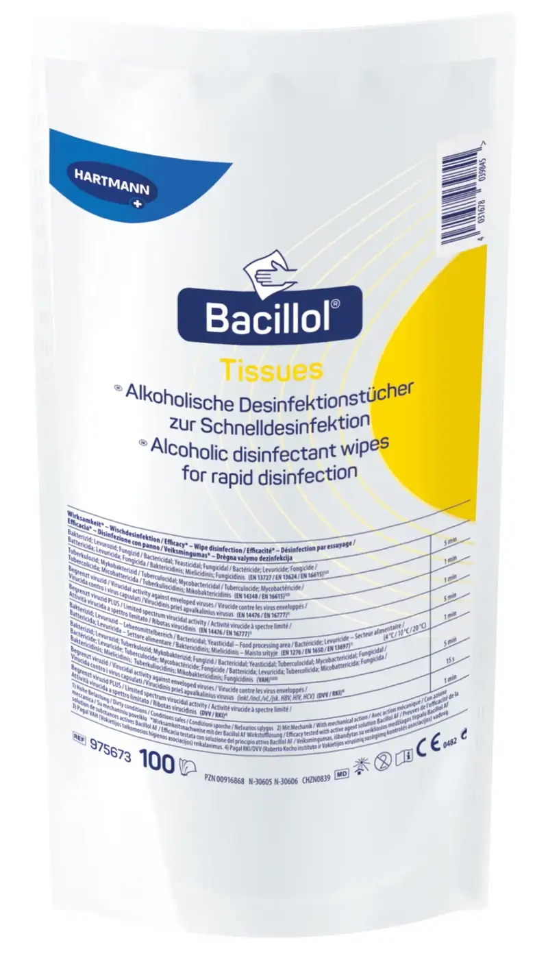 BODE Bacillol® Tissues, Nachfüllbeutel à 100 Tücher