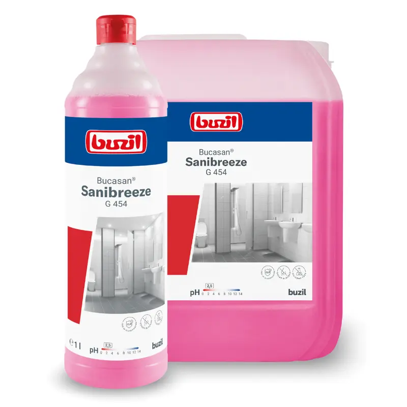Buzil Bucasan® Sanibreeze G 454 Sanitärunterhaltsreiniger auf Zitronensäurebasis mit Geruchsblocker