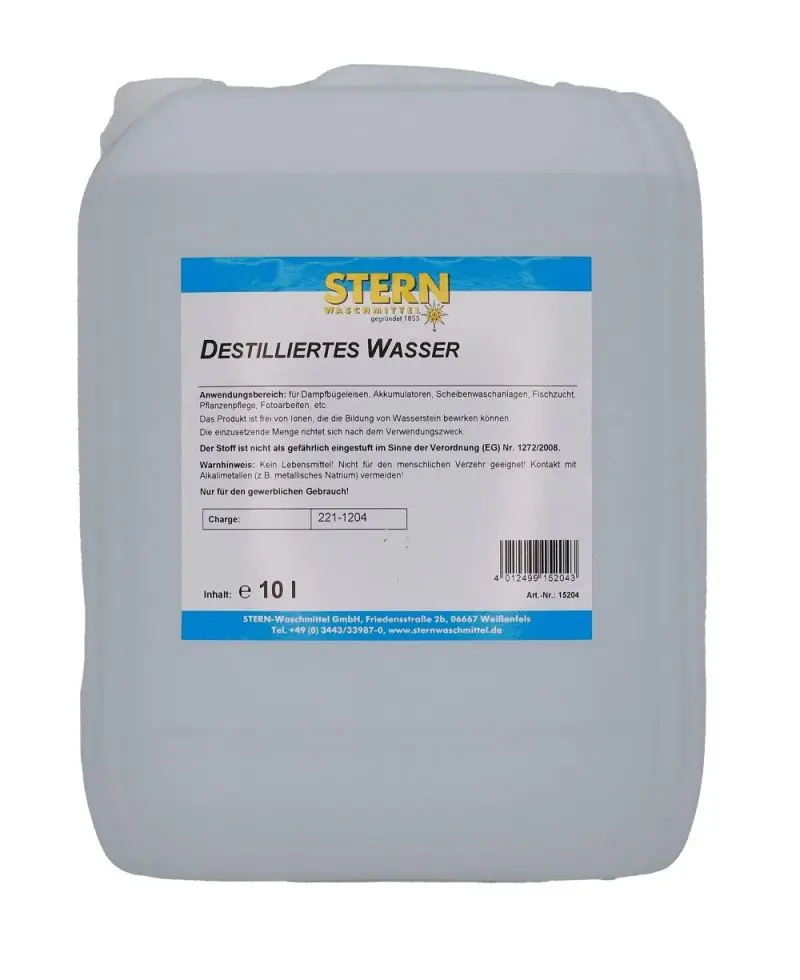 Destilliertes Wasser - 10 Liter Kanister