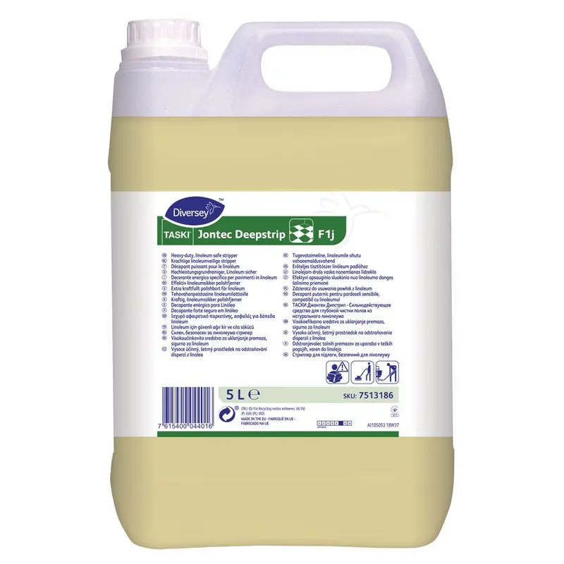 Diversey TASKI Jontec Deepstrip F1j, Grundreiniger, transparent - Karton mit 2 Kanistern á 5 l