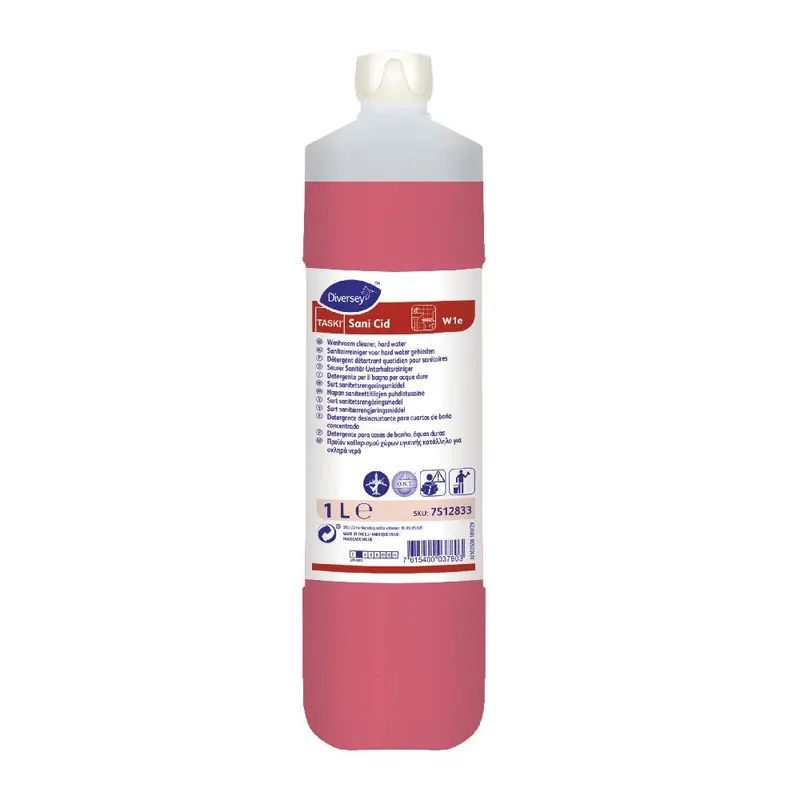 Diversey TASKI Sani Cid W1e, saurer Sanitärreiniger, rot