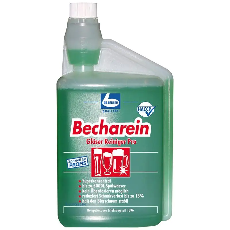 Dr. Becher Becharein Gläser Reiniger Pro, 1 Liter | Flasche (1000 ml)