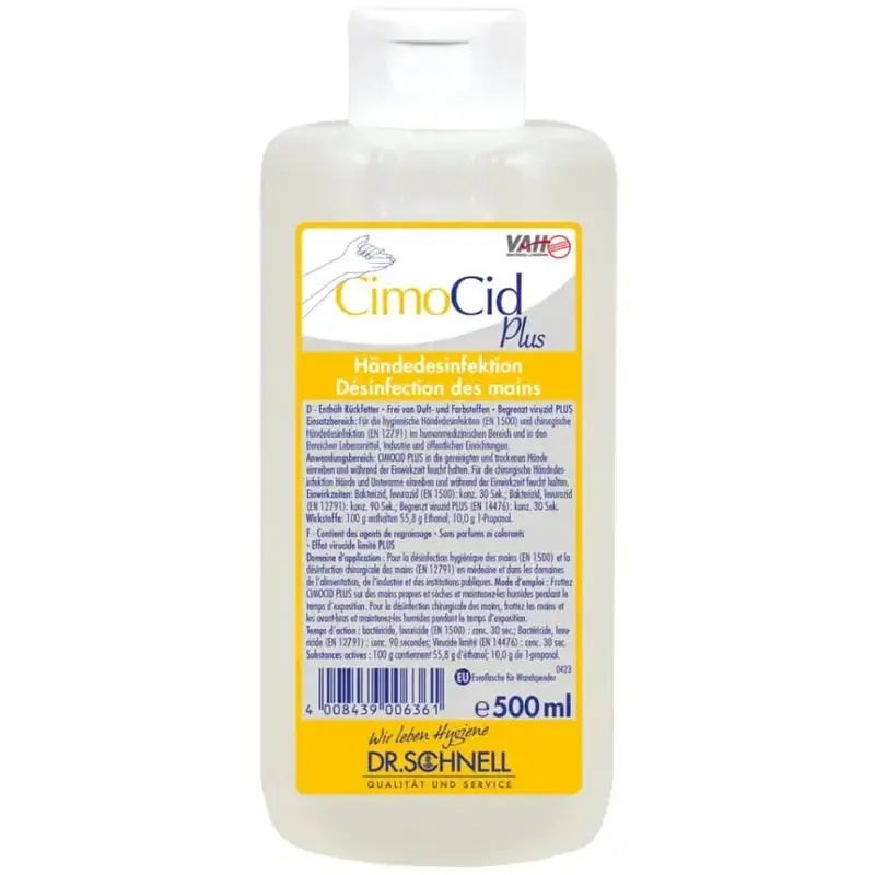 Dr. Schnell CIMOCID PLUS | Händedesinfektionsmittel | begrenz viruzid Plus