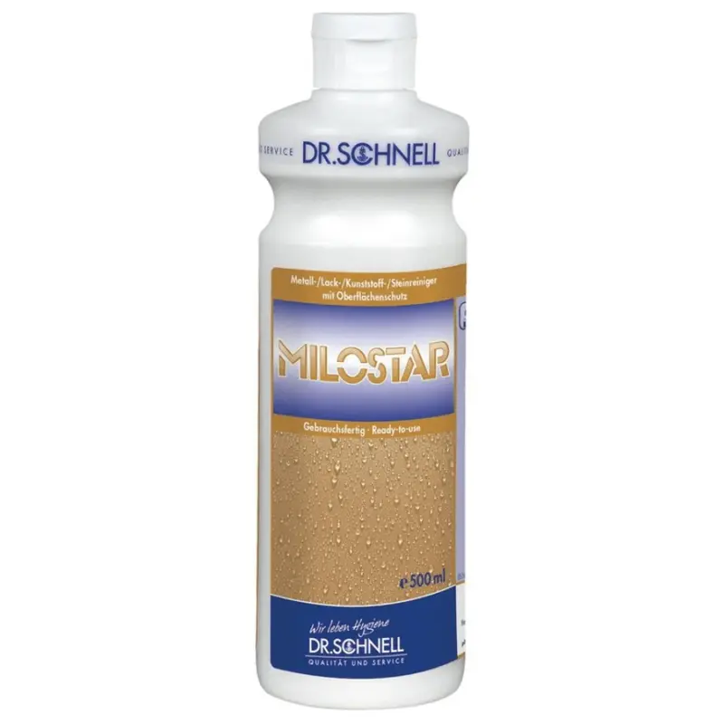 Dr. Schnell MILOSTAR Metall-, Lack- und Kunststoffreiniger, hygienisch für Oberflächenpflege | Flasche (500 ml)
