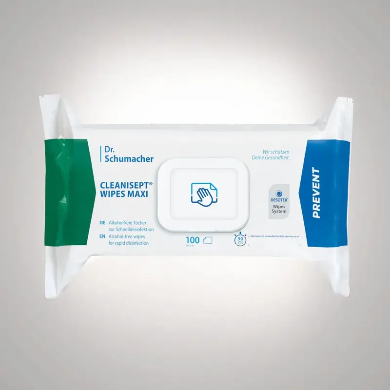 Dr. Schumacher Cleanisept® Wipes Maxi Desinfektionstücher | Packung (100 Tücher)