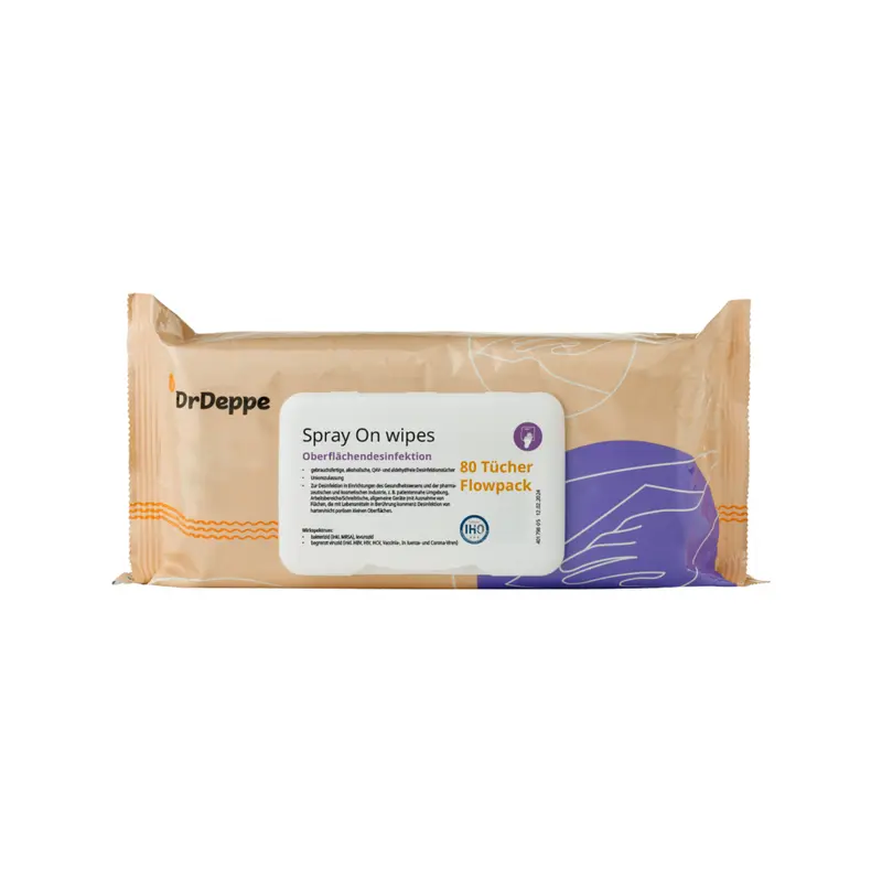 DrDeppe - Spray On wipes - alkoholhaltige Flächendesinfektionstücher