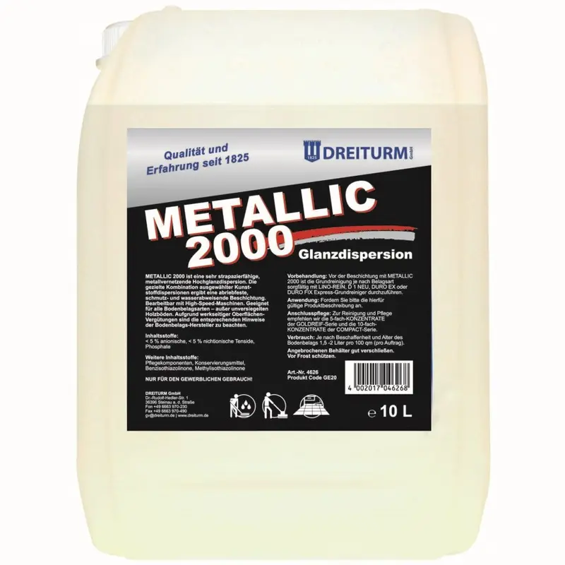 Dreiturm Metallic 2000 Hochglanzdispersion - 10 Liter Kanister
