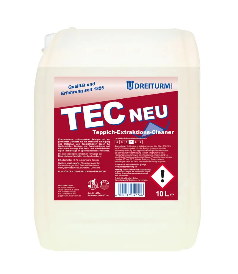 Dreiturm TEC Neu Teppichreiniger - 10 Liter Kanister