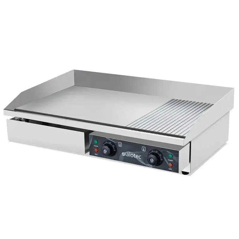 EASYLINE Elektro Grillplatte Breite 730 mm, Grillfläche 1/3 gerillt und 2/3 glatt