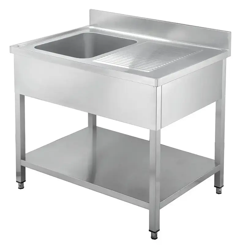EASYLINE Spültisch 600 / 1 Becken links und Abtropffläche B