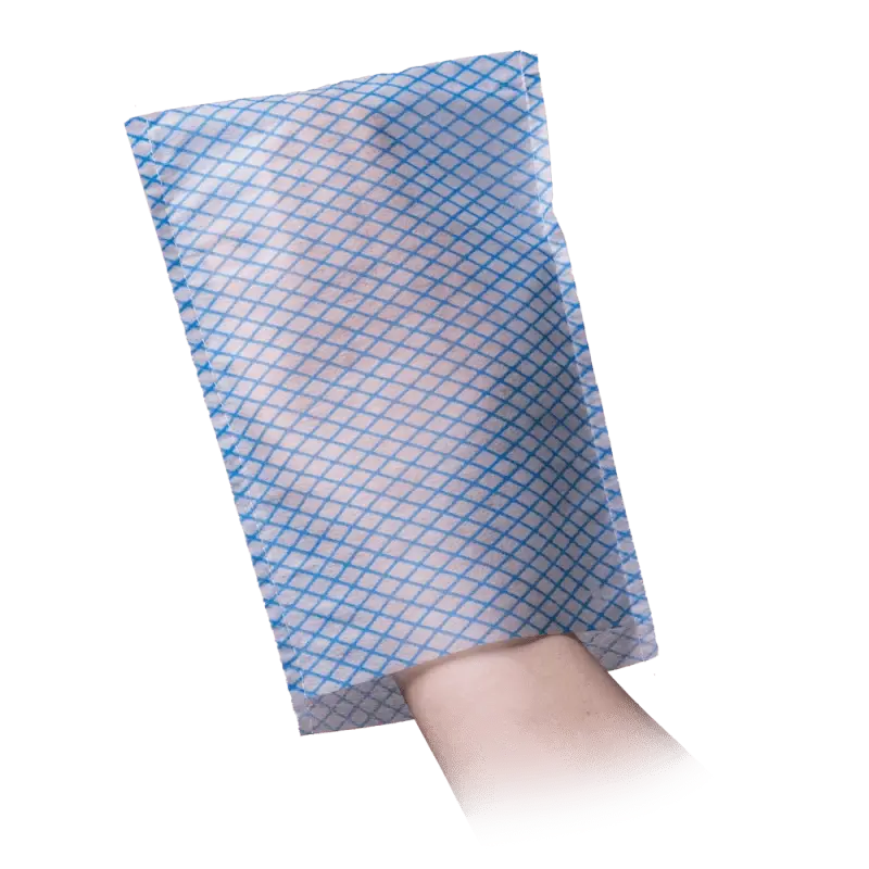 Eco-Plus Einweg Waschhandschuhe weiß-blau Vlies 2000 Stück