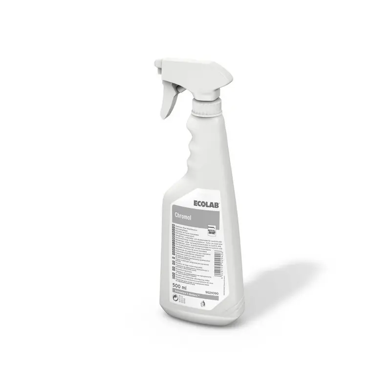 Ecolab Chromol, Edelstahlpfleger, weiß - Karton mit 6 Flaschen á 500 ml