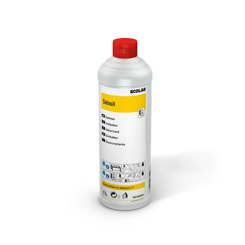 Ecolab Sidosil, Entkalker, weiß - Karton mit 6 Flaschen á 1 l