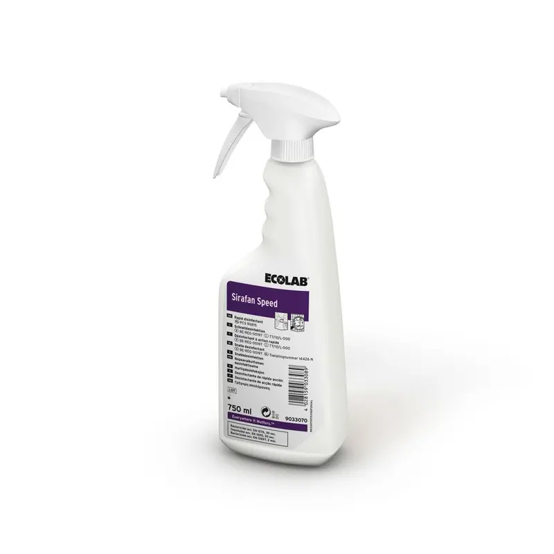 Ecolab Sirafan Speed, Schnelldesinfektion, weiß - Karton mit 6 Flaschen á 1 l