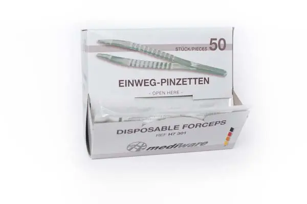 Einmalpinzette aus Kunststoff | ca. 12,5 cm - 50Stück