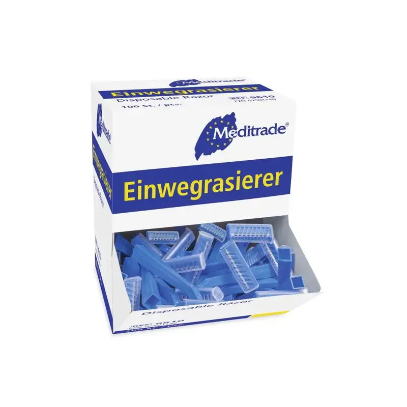 Einwegrasierer, blau, 100 Stück