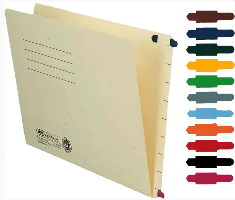 ELBA Stecksignal aus PVC | zum Einstecken in Schlitzstanzungen von Pendelregistraturen und Einstellmappen 80432 und 80437