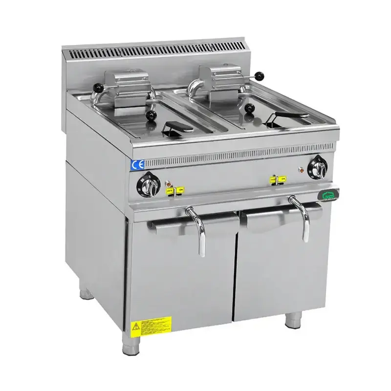 Elektro-Fritteuse - 12 + 12 Liter - 800x700x850 mm - 18 kW