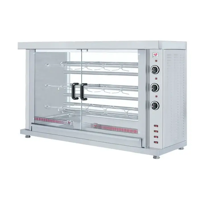 Elektro Hähnchengrill - 3 Spieße - 7,8 kW - 1320x460x855 mm