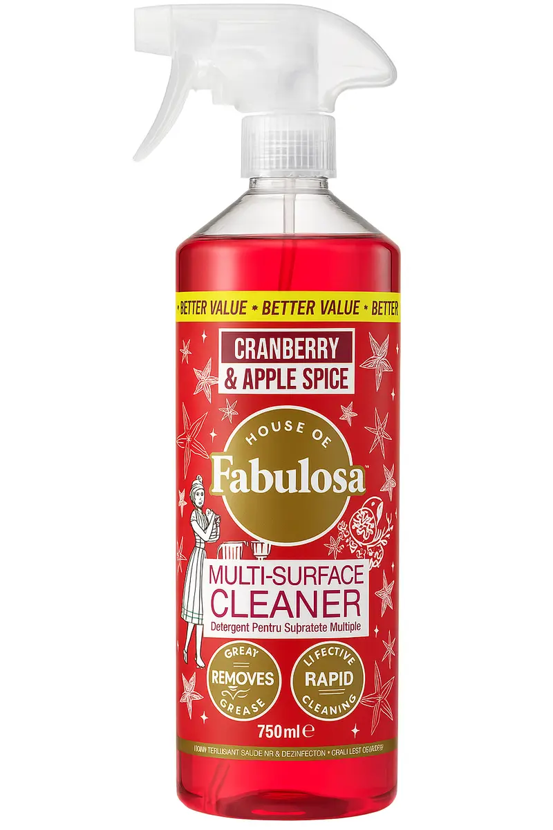 Fabulosa Multi-Purpose Spray Christmas Cranberry & Apple Spice 750ml - Limited Edition