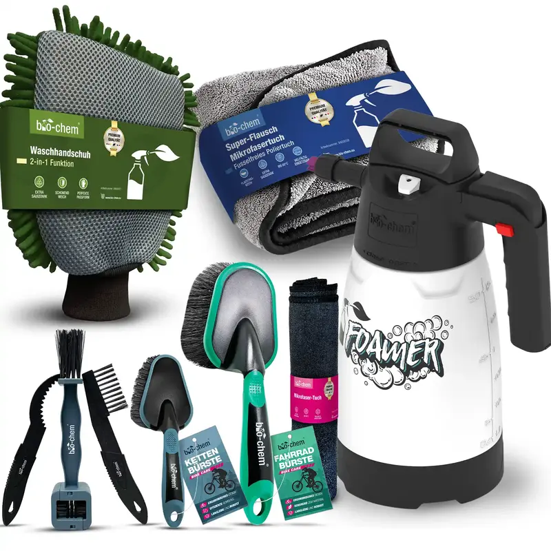 Fahrradreinigung Zubehör-Set (PREMIUM 9-teilig)