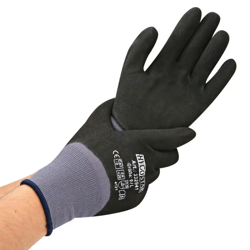 Feinstrickhandschuhe Ergo Flex 4/4-beschichtet | Nitril-PU-Beschichtung, Packung mit 12 Paar