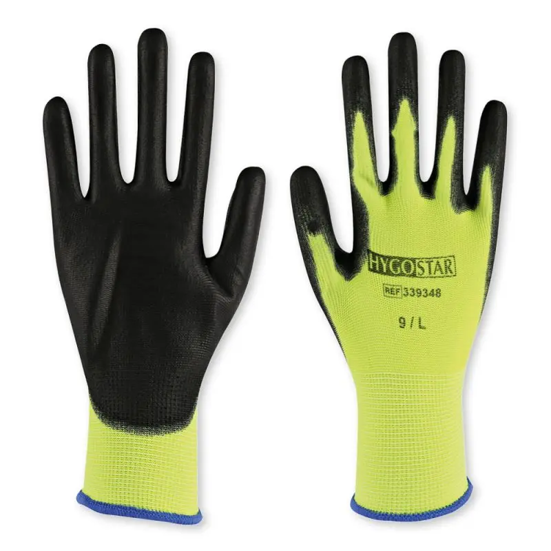 Feinstrickhandschuhe Neon Ace | PU-Beschichtung, Packung mit 12 Paar